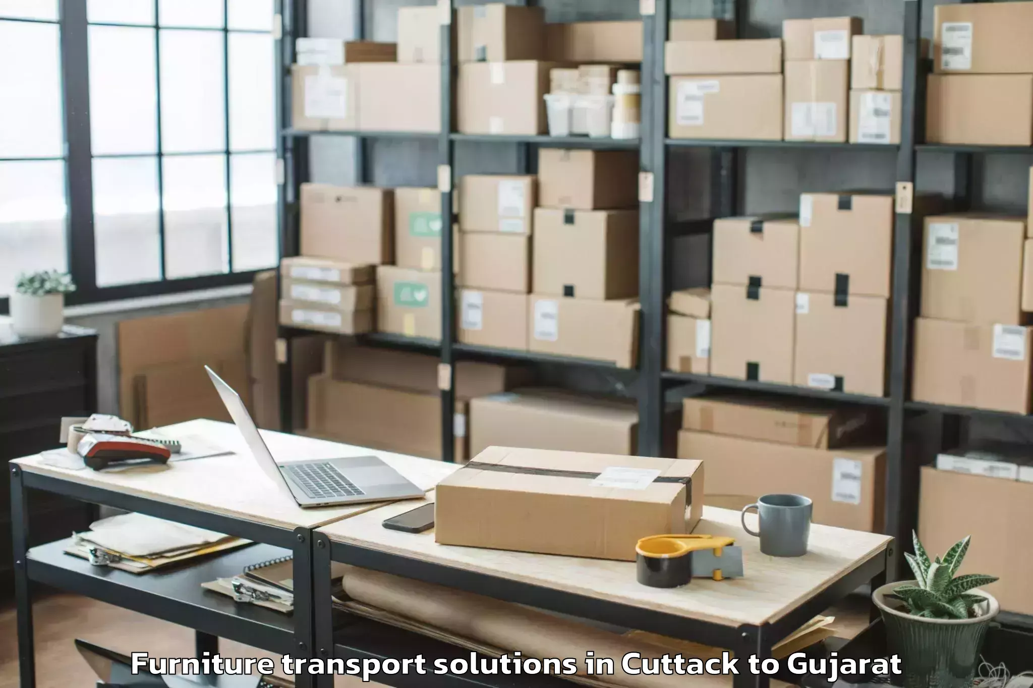 Quality Cuttack to Gusar Furniture Transport Solutions